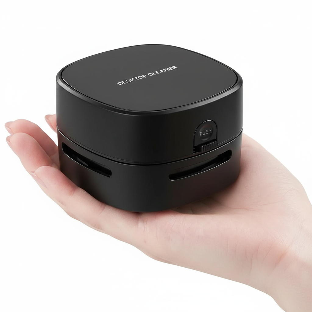 Black Mini Desktop Dust Buster